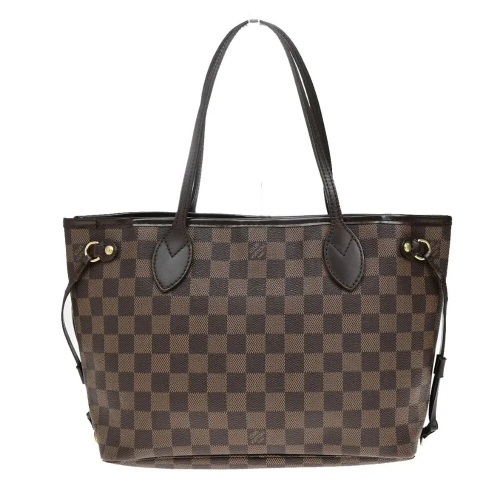 LOUIS VUITTON Neverfull PM Shoulder Tote Bag Damier Leather Brown N51109 16YH005 - Picture 2 of 16